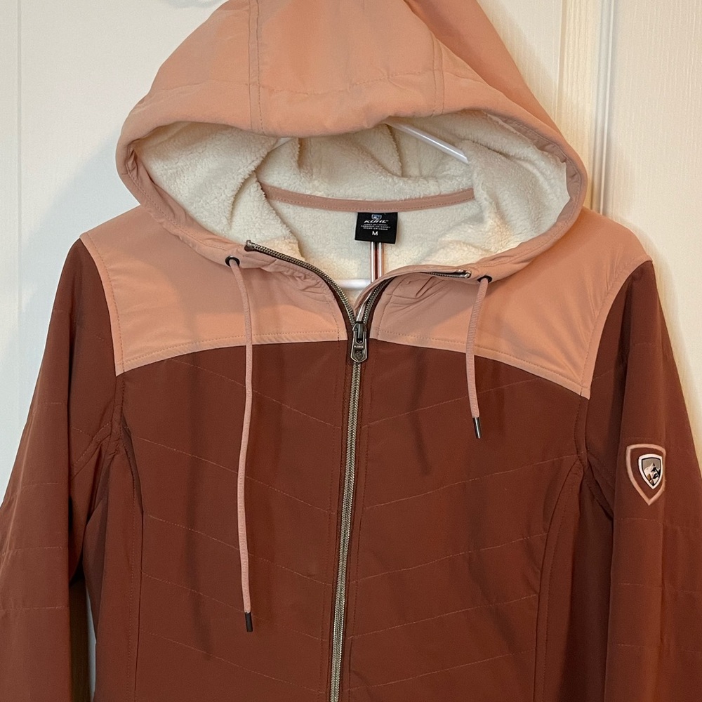 Kuhl Womans Aero Fleece Jacket in Cinnamon/Rose Quartz Size M
